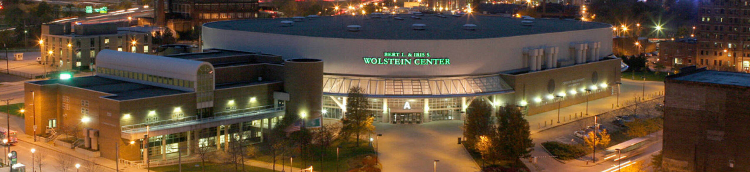 Exterior image of the Wolstein Center, the location of Ursuline's 2024 Commencement ceremony