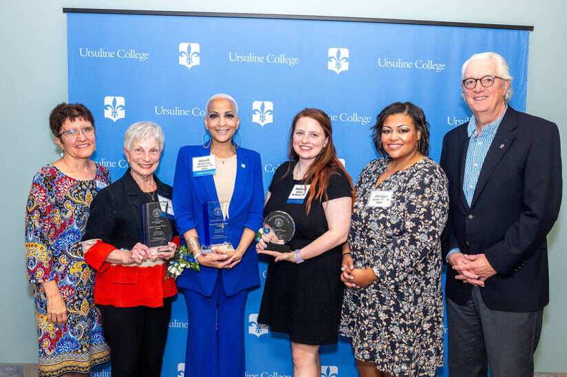 2025 Alumni Award Winners with Ursuline College leadership