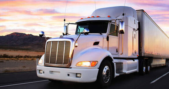 Image of truck on the highway
